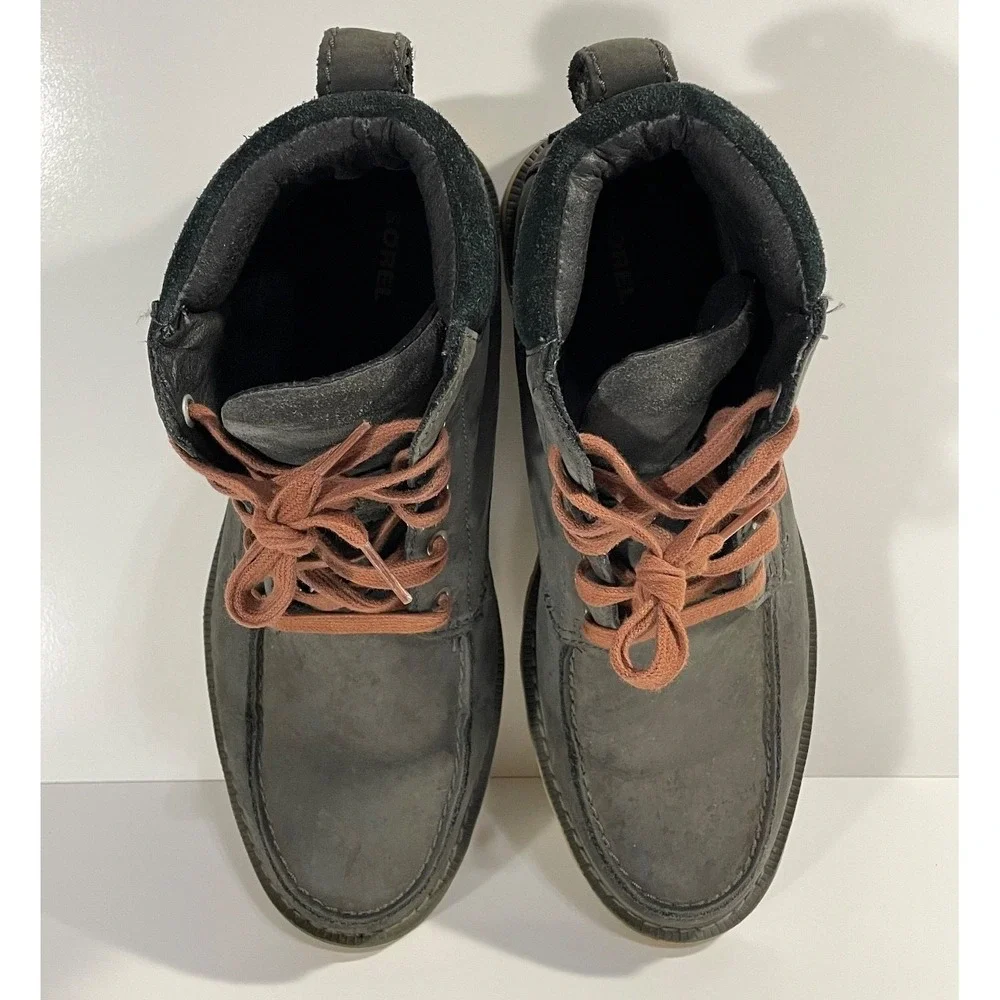 Sorel Mens Size 9.5 Caribou Mod Chukka Boot Waterproof Suede & Nylon Grey